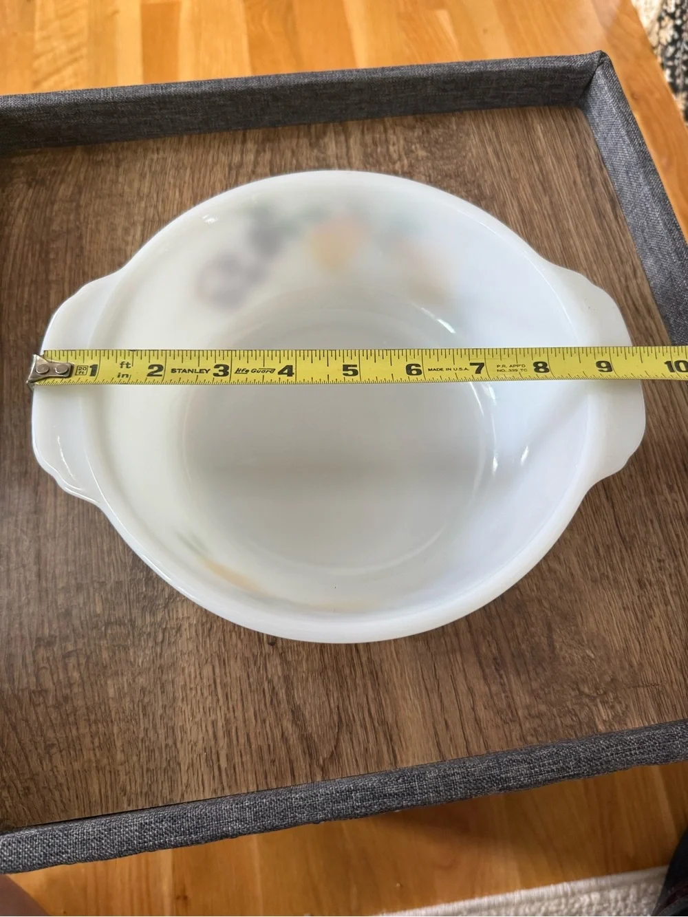 Vintage Anchor Hocking Fire King | Fruit Pattern Casserole Dish | 1.5 QT
